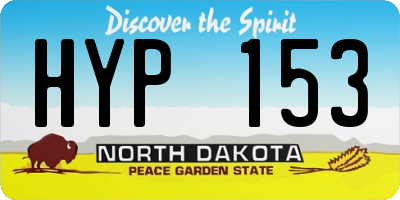ND license plate HYP153