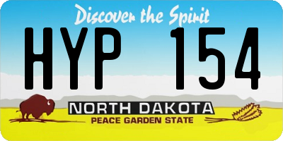 ND license plate HYP154