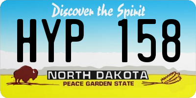 ND license plate HYP158