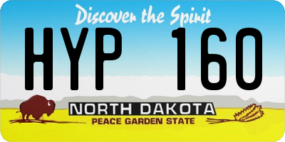 ND license plate HYP160