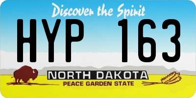 ND license plate HYP163