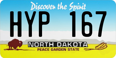 ND license plate HYP167
