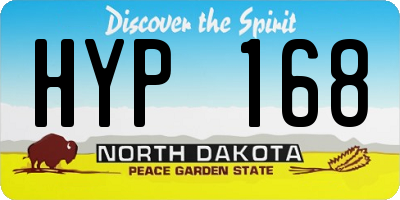 ND license plate HYP168