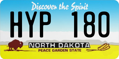 ND license plate HYP180