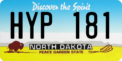 ND license plate HYP181