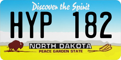 ND license plate HYP182