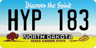ND license plate HYP183