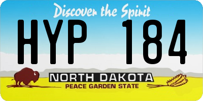 ND license plate HYP184