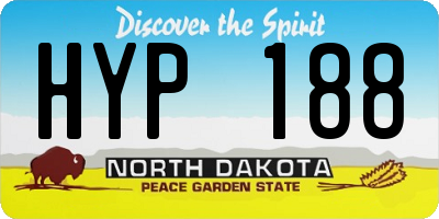ND license plate HYP188