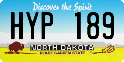 ND license plate HYP189