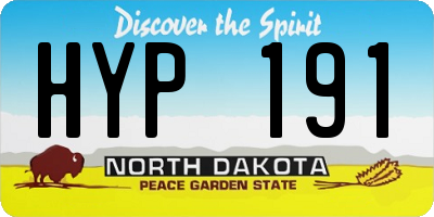 ND license plate HYP191