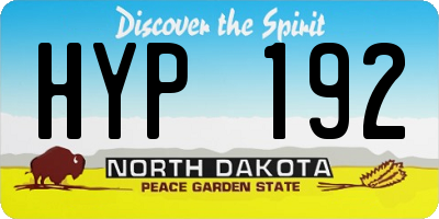 ND license plate HYP192