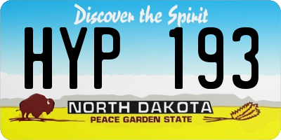 ND license plate HYP193