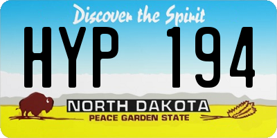 ND license plate HYP194