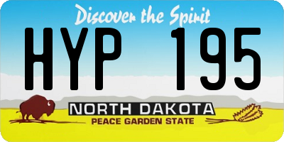 ND license plate HYP195