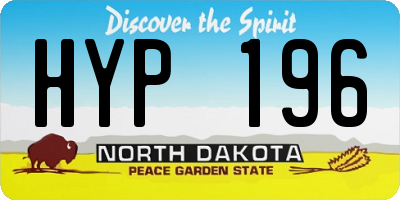 ND license plate HYP196