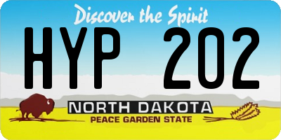 ND license plate HYP202