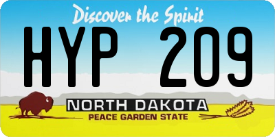 ND license plate HYP209
