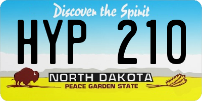 ND license plate HYP210