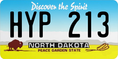 ND license plate HYP213