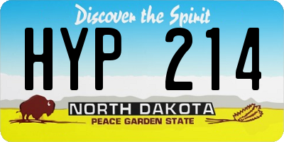 ND license plate HYP214