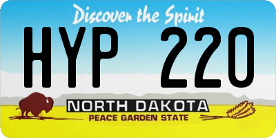 ND license plate HYP220