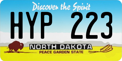 ND license plate HYP223