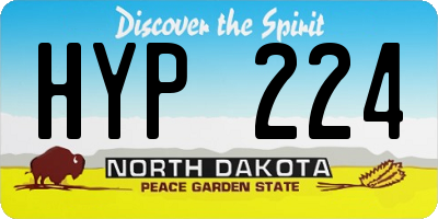 ND license plate HYP224