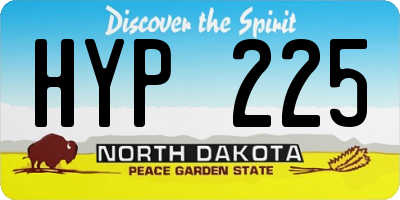 ND license plate HYP225