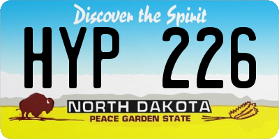 ND license plate HYP226