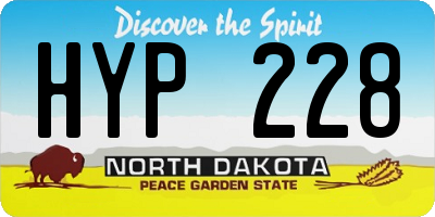 ND license plate HYP228
