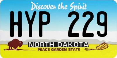 ND license plate HYP229