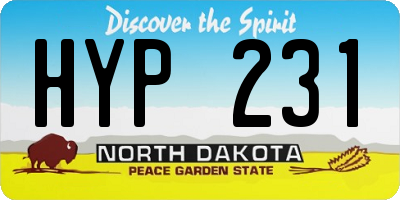 ND license plate HYP231