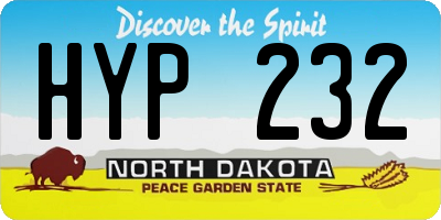 ND license plate HYP232