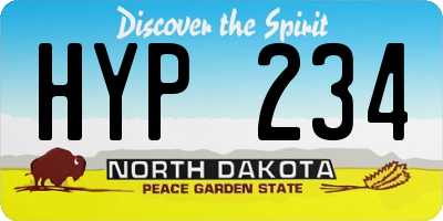 ND license plate HYP234