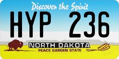 ND license plate HYP236