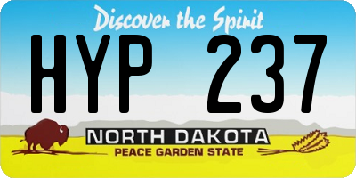 ND license plate HYP237