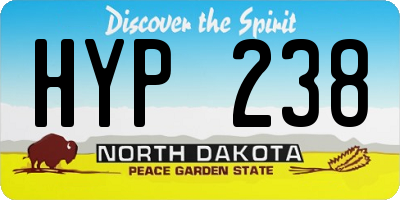 ND license plate HYP238