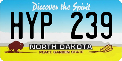 ND license plate HYP239