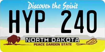 ND license plate HYP240