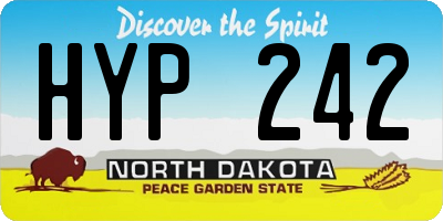 ND license plate HYP242