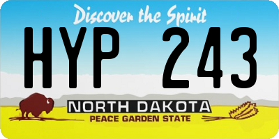 ND license plate HYP243