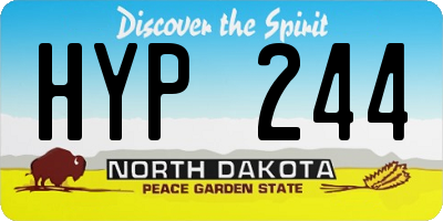 ND license plate HYP244