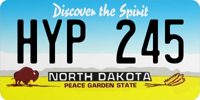 ND license plate HYP245