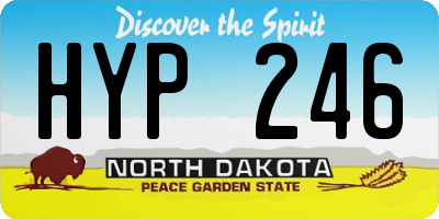 ND license plate HYP246