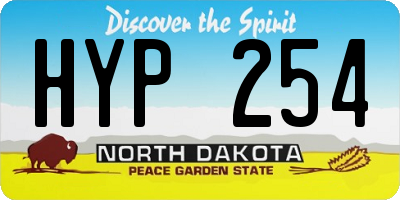 ND license plate HYP254