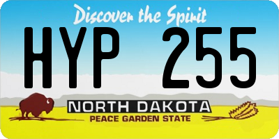 ND license plate HYP255