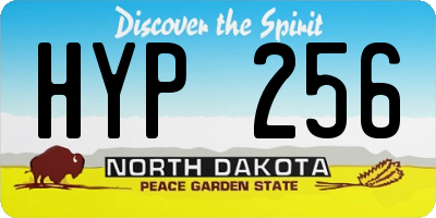 ND license plate HYP256