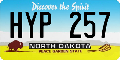 ND license plate HYP257