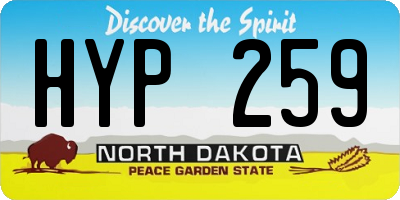 ND license plate HYP259